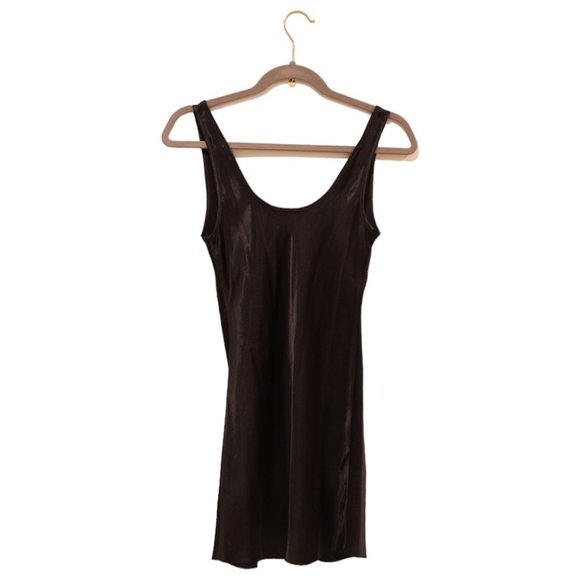Aritzia Babaton Renee Black Satin Mini Slip Dress Size XXS - Picture 7 of 9